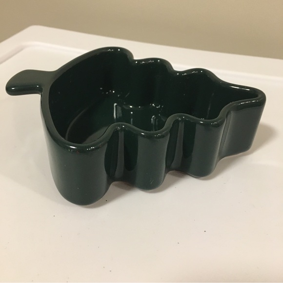 Small Glass Trinket Dish: Christmas Tree, Candy, Jewelry, Rings, Earrings, Green - Picture 10 of 11